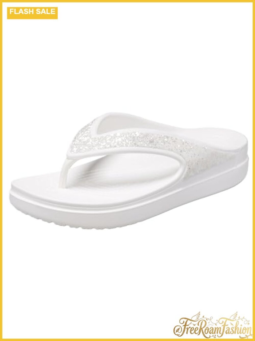 Crocs Sloane Glitter Wedge Flip Flop Sandals